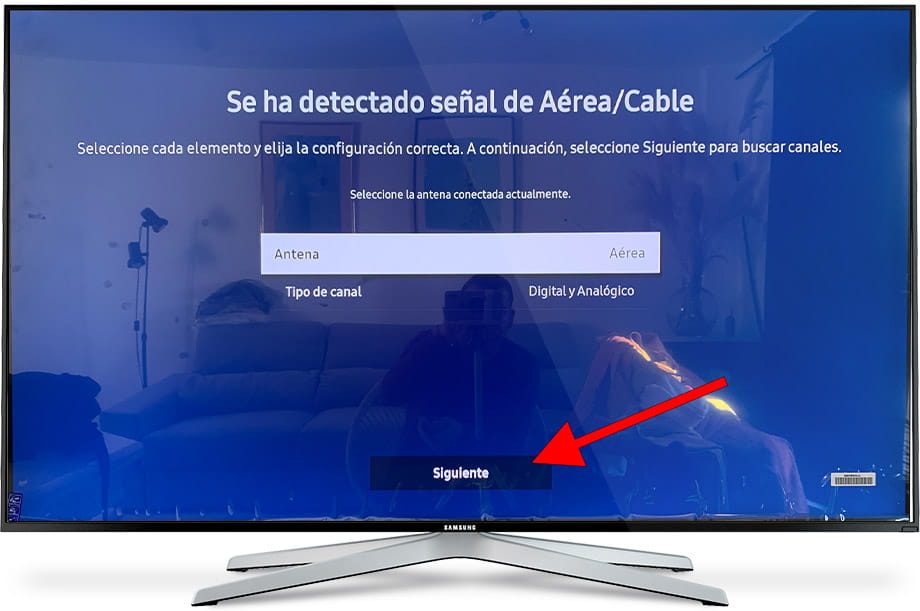 Tipo de señal Samsung TV