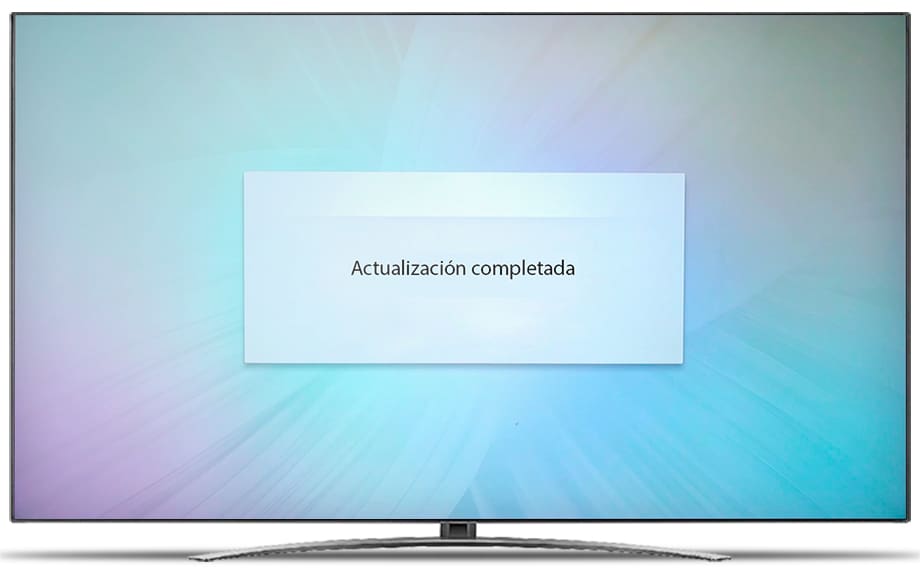Actualización completada TV Samsung