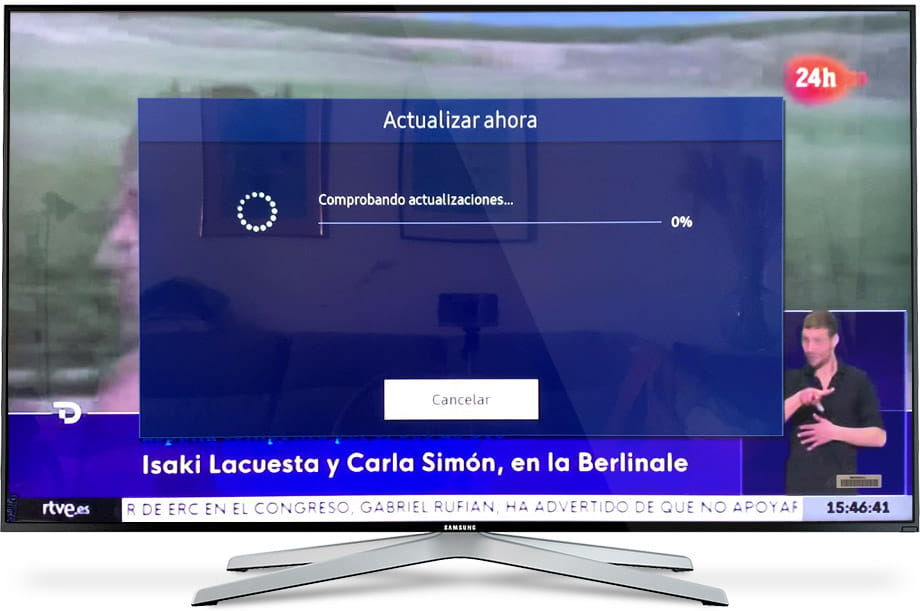 Comprobar actualizaciones TV Samsung